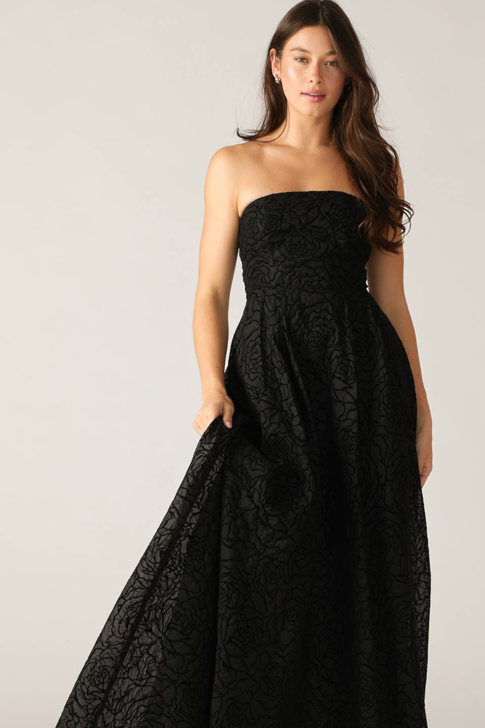 SEARCHING FOR LOVE WOVEN MAXI DRESS Flying Tomato